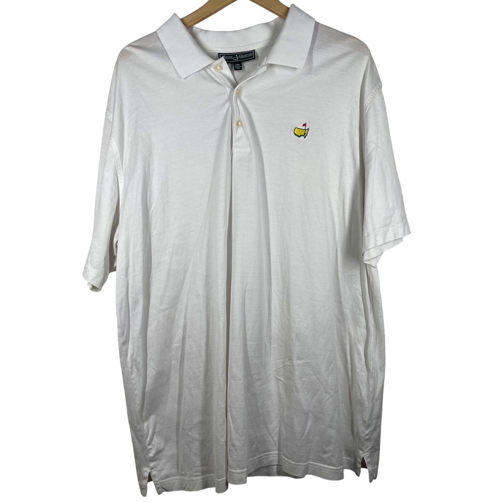 Masters Collection Mens XXL White Short Sleeve Golf Polo Shirt Augusta National